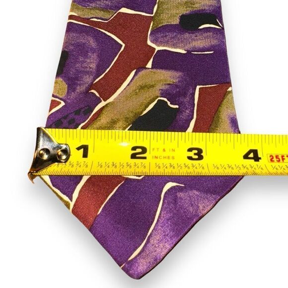 Robert Talbott Purple & Green Camo Handmade in USA Tie - Picture 2 of 6